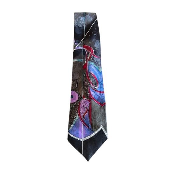 Screenplay by Martin Wong Silk Tie | Made in USA | Vintage Y2K - Picture 1 of 4